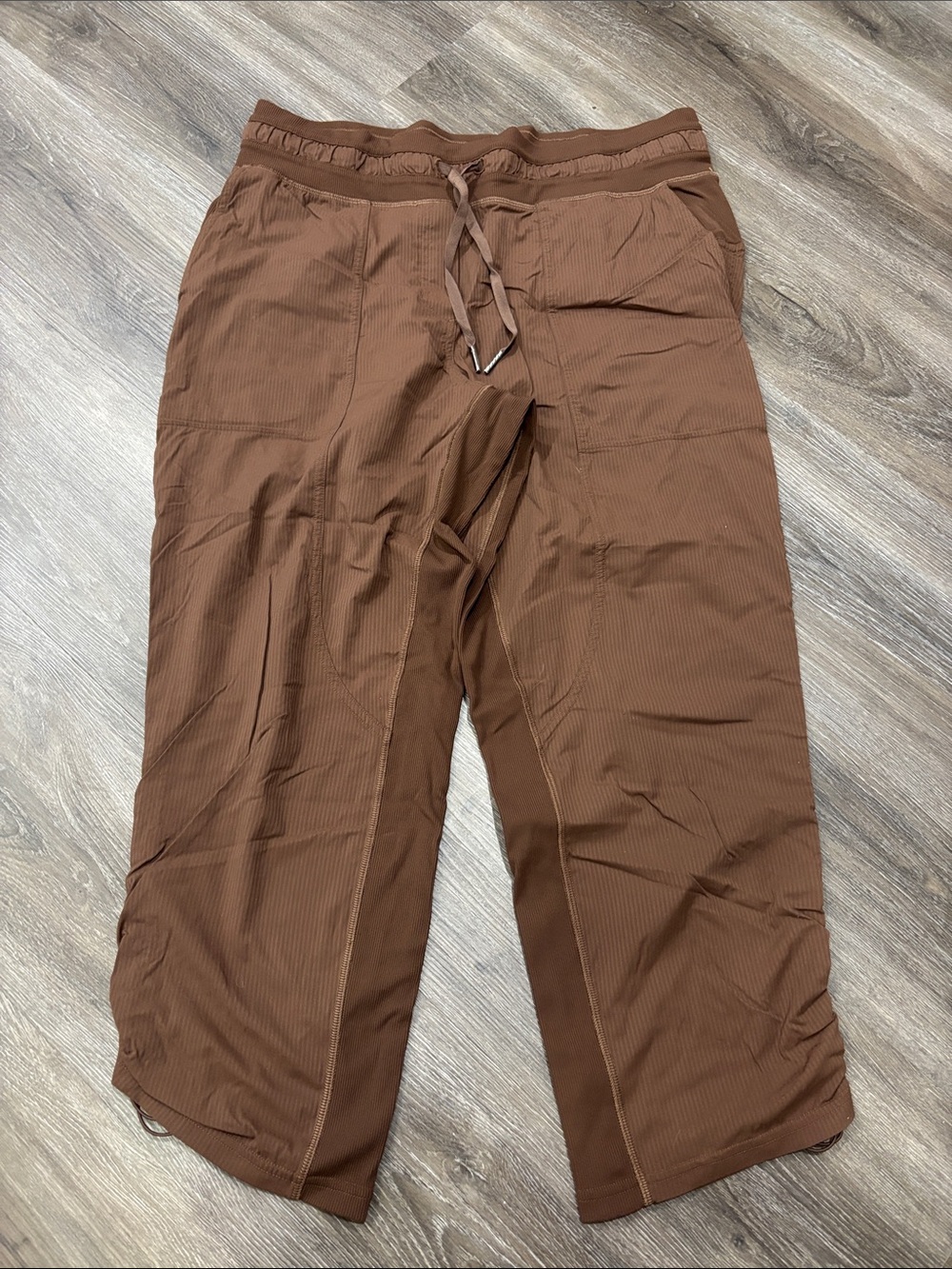 Woman’s Brown Drawstring Casual Pants